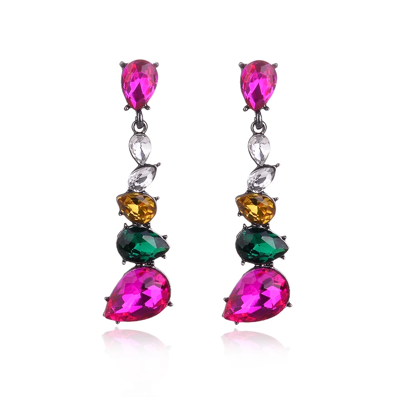 Mixed Colors Crystal Water Drops Dangle Earrings Silver Color Metal Crystal Drop Earrings Fashion Women Jewelry Christmas Gift
Mixed Colors Crystal Water Drops Dangle Earrings Silver Color Metal Crystal Drop Earrings Fashion Women Jewelry Christmas Gift