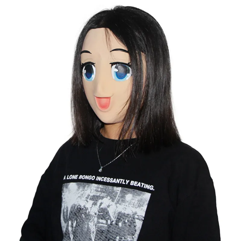 XMERRY TOY Anime Girl Mask Cosplay Cartoon Crossdresser Latex Adult
