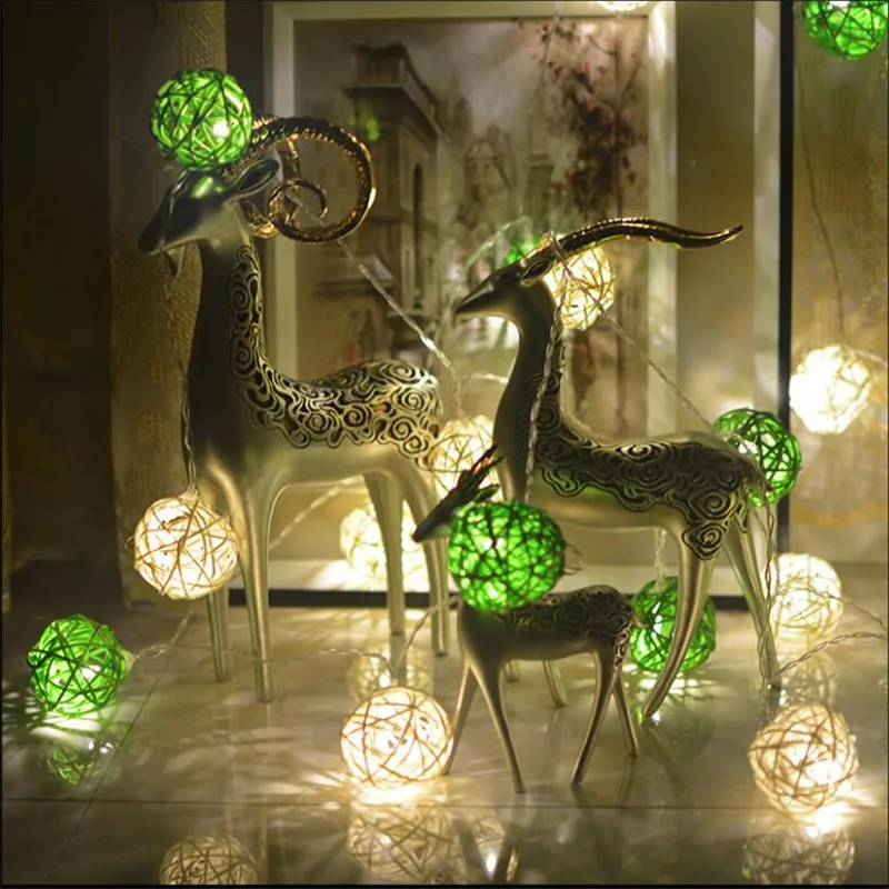 Waterproof Holiday String Light 4M 20LEDs White Green Rattan Ball Fairy LED Festival Lantern Wedding Party Xmas Decor Lights
Waterproof Holiday String Light 4M 20LEDs White Green Rattan Ball Fairy LED Festival Lantern Wedding Party Xmas Decor Lights