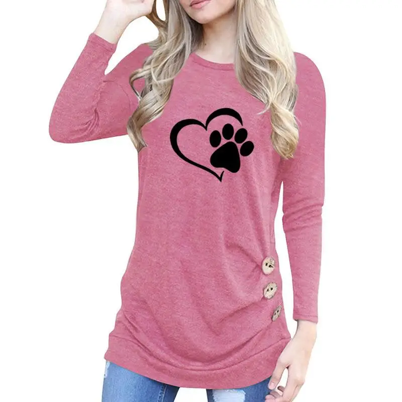 2019 New Fashion Paw Print T-Shirt Women Tops Silicone Femme Plus Size Long Sleeve O-Neck T shirt For Female
2019 New Fashion Paw Print T-Shirt Women Tops Silicone Femme Plus Size Long Sleeve O-Neck T shirt For Female