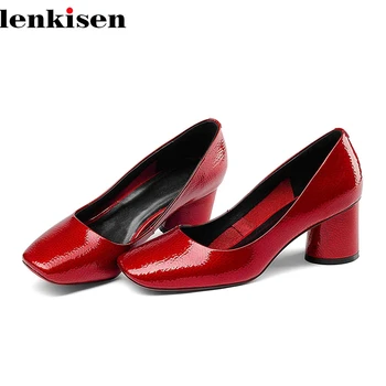 Lenkisen new cow leather square toe high heels solid concise style office lady career streetwear fashion Autumn women pumps L8f3
Lenkisen new cow leather square toe high heels solid concise style office lady career streetwear fashion Autumn women pumps L8f3