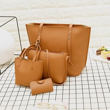 4Pcs Women shoulder bag handbag solid simple Elegant designer Leather purses phone Messenger Bag Crossbody Bag bolsa feminina 
4Pcs Women shoulder bag handbag solid simple Elegant designer Leather purses phone Messenger Bag Crossbody Bag bolsa feminina