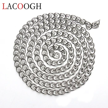 Fashion 5M/lot Rhodium Stainless Steel for DIY Necklaces Bracelets 5mm Width Chains Bulk Link Chains Jewelry Making Findings 
Fashion 5M/lot Rhodium Stainless Steel for DIY Necklaces Bracelets 5mm Width Chains Bulk Link Chains Jewelry Making Findings