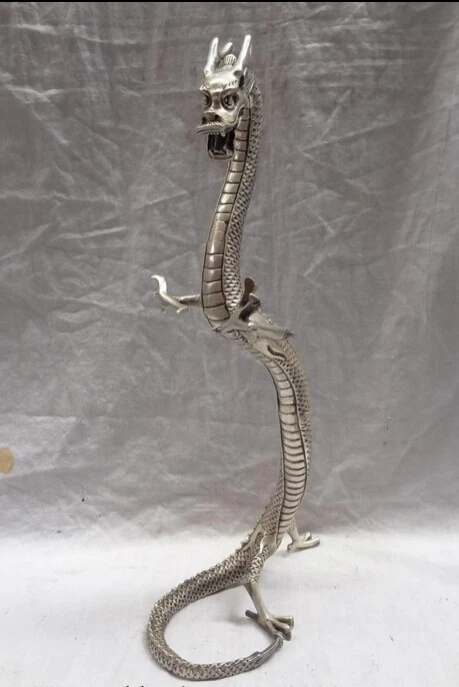 JP S62 17" China 12 Zodiac Silver Wealth FengShui Fly Dragon Brass Animals Statue
JP S62 17" China 12 Zodiac Silver Wealth FengShui Fly Dragon Brass Animals Statue