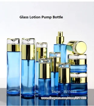10pc High Quality Empty Blue Glass Refillable Lotion Pump Bottle 30g Glass Cosmetic Cream Jar 20ml 30ML 60ML 80ML Gold Cover
10pc High Quality Empty Blue Glass Refillable Lotion Pump Bottle 30g Glass Cosmetic Cream Jar 20ml 30ML 60ML 80ML Gold Cover