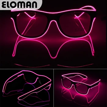 ELOMAN Party LED glasses 10 colors night club show time Flashing EL light POP party mask 
ELOMAN Party LED glasses 10 colors night club show time Flashing EL light POP party mask