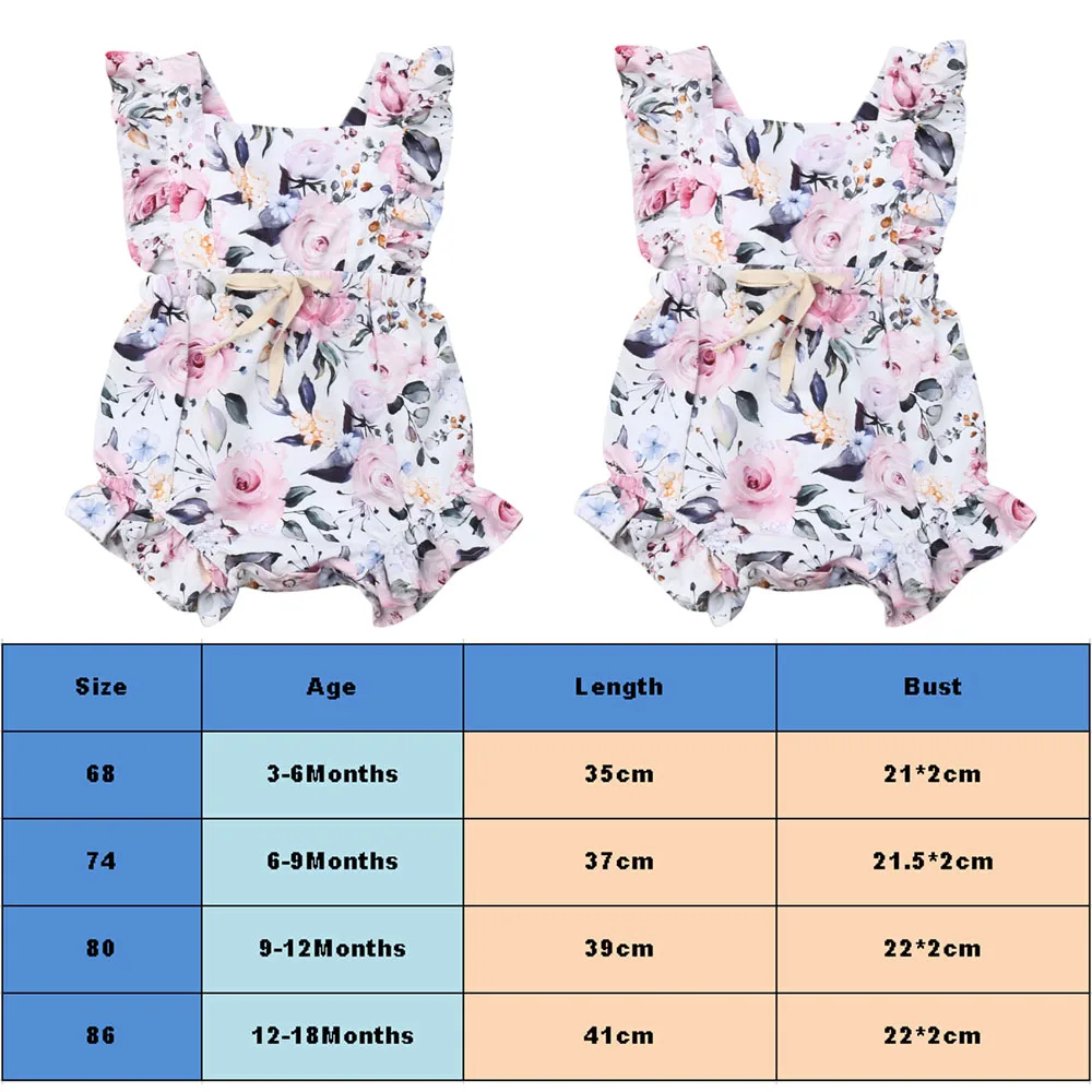 Citgeett Summer Newborn Infant Baby Girls Bodysuit Clothes Outfit Summer Jumpsuit Cute Playsuit