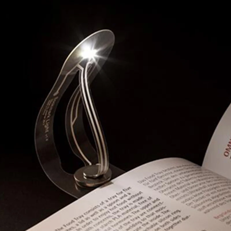 elenxs mini lampara de lectura portatil flexible con clip de luz led para libros iluminacion para lectura
