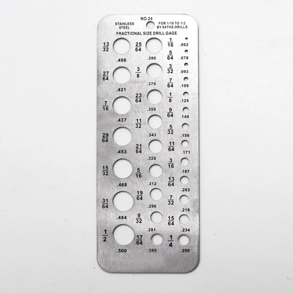 29 Size Measuring British System Accurate Drill Bit Gauge Woodworking Mini Fractional Bolt Wire Stainless Steel Professional
29 Size Measuring British System Accurate Drill Bit Gauge Woodworking Mini Fractional Bolt Wire Stainless Steel Professional