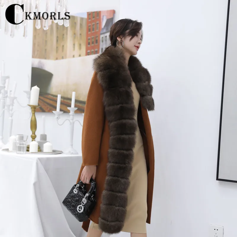 CKMORLS Real Fox Fur Coat For Women Winter Woolen Fur Jacket With Fox Fur Collar High Street Outerwear Long Tops Female Jackets
CKMORLS Real Fox Fur Coat For Women Winter Woolen Fur Jacket With Fox Fur Collar High Street Outerwear Long Tops Female Jackets