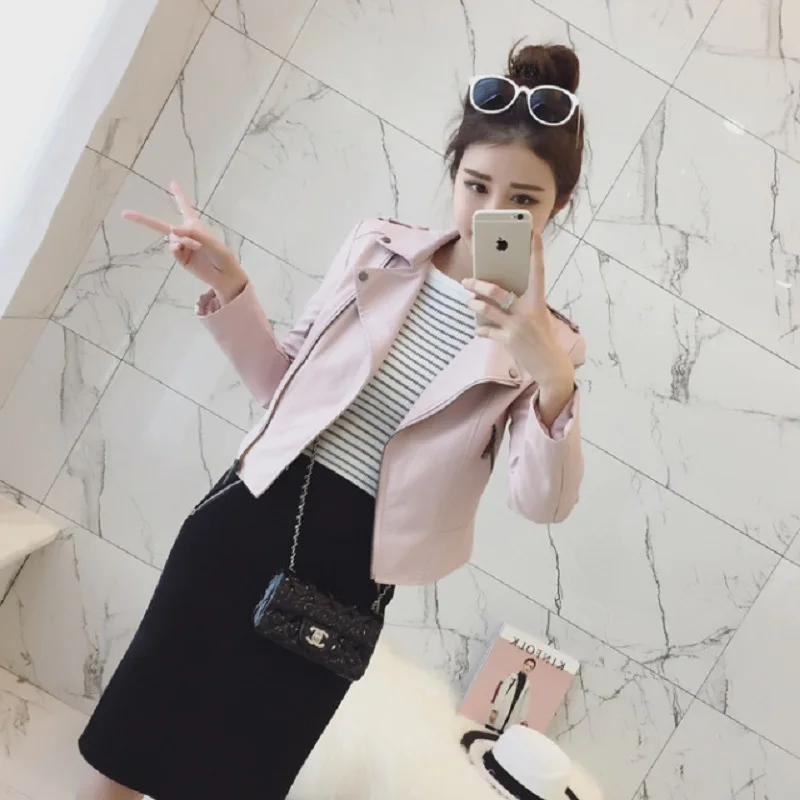 2019 Lika Top Brand S-XL New Spring Fashion Bright Colors High Good Quality Ladies Basic Street Women Short PU Leather Jacket
2019 Lika Top Brand S-XL New Spring Fashion Bright Colors High Good Quality Ladies Basic Street Women Short PU Leather Jacket