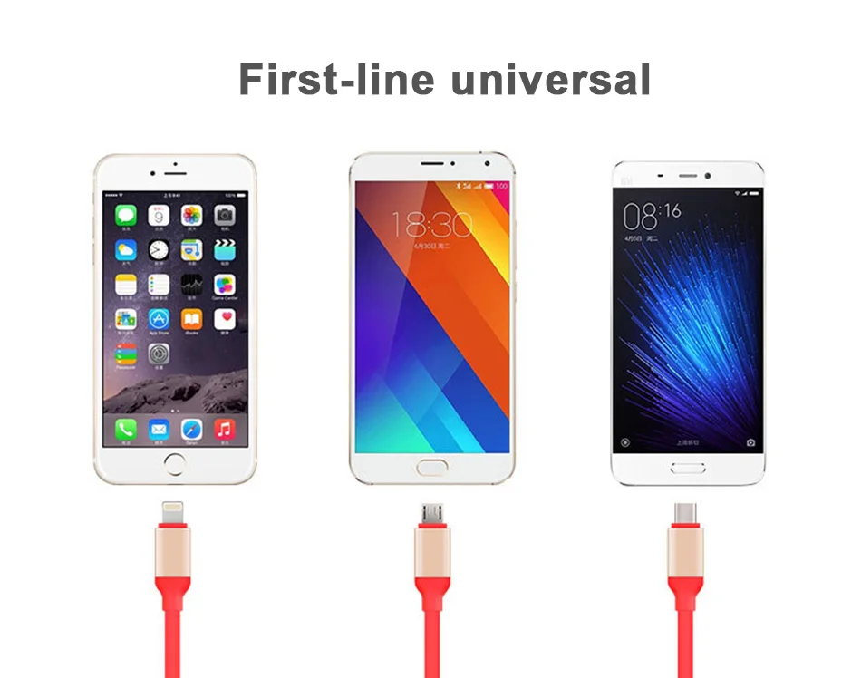 NOHON Micro USB Type-C 8 pin 3 2 in 1 Charger Cord For iPhone 7 8 6 6S Plus X iOS Android For Samsung Xiaomi Fast Charger Cables (5)