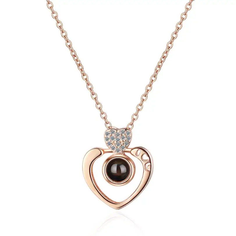 100 Projection Language Zircon Heart Pendants Necklaces For Women Trend Short Clavicle Chain 925 Sterling Silver Jewelry SAN113
100 Projection Language Zircon Heart Pendants Necklaces For Women Trend Short Clavicle Chain 925 Sterling Silver Jewelry SAN113