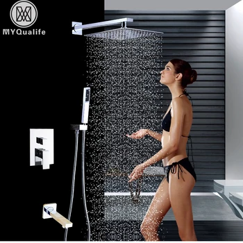 RU Promation Shower Faucet Single Handle Concealed Bath Shower Set with Handshower Brass Spout Wall Mounted
RU Promation Shower Faucet Single Handle Concealed Bath Shower Set with Handshower Brass Spout Wall Mounted