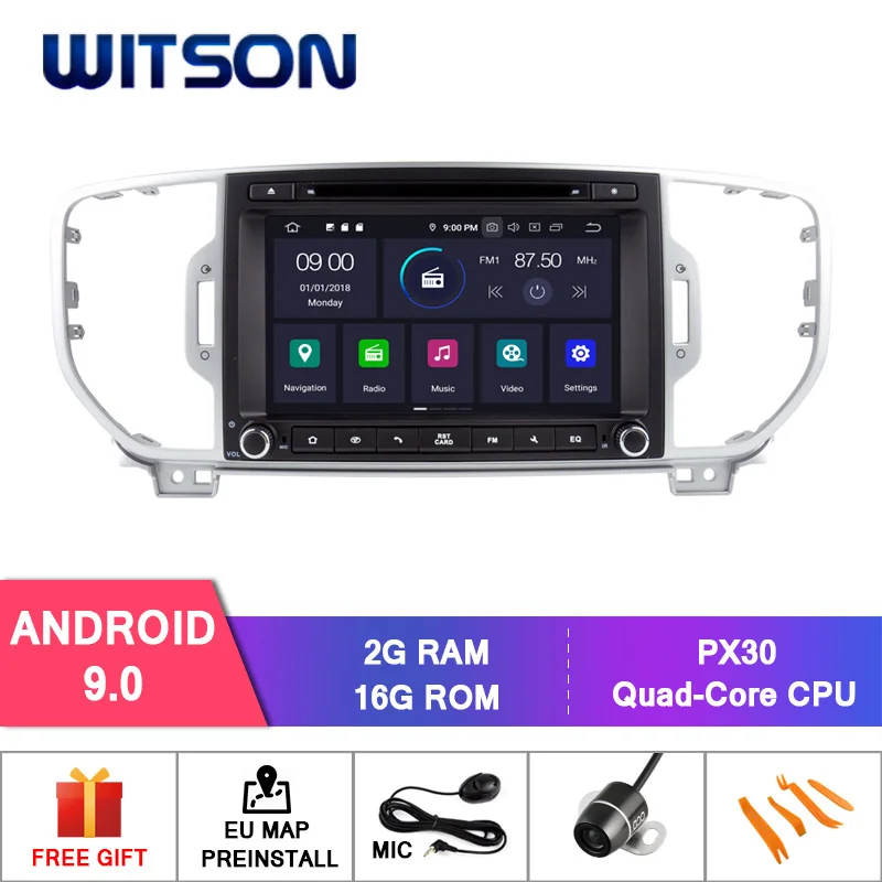 WITSON Android 9.0 IPS HD Screen for KIA SPORTAGE 2016 CAR DVD GPS RADIO 4GB RAM+32GB FLASH 8 Octa Core STEREO+DVR/WIFI+DSP+DAB
WITSON Android 9.0 IPS HD Screen for KIA SPORTAGE 2016 CAR DVD GPS RADIO 4GB RAM+32GB FLASH 8 Octa Core STEREO+DVR/WIFI+DSP+DAB