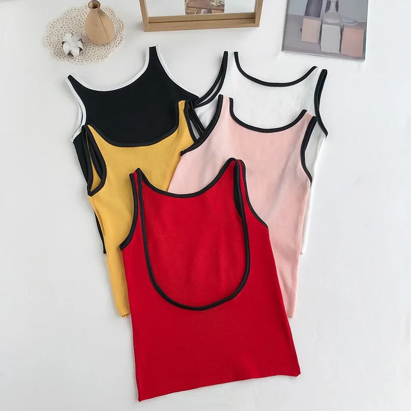 Women Sexy Sleeveless O Neck Knitted Tank Tops Slim Patchwork Beauty Back Vest Casual Tshirt Female Solid Fitness Top Women
Women Sexy Sleeveless O Neck Knitted Tank Tops Slim Patchwork Beauty Back Vest Casual Tshirt Female Solid Fitness Top Women