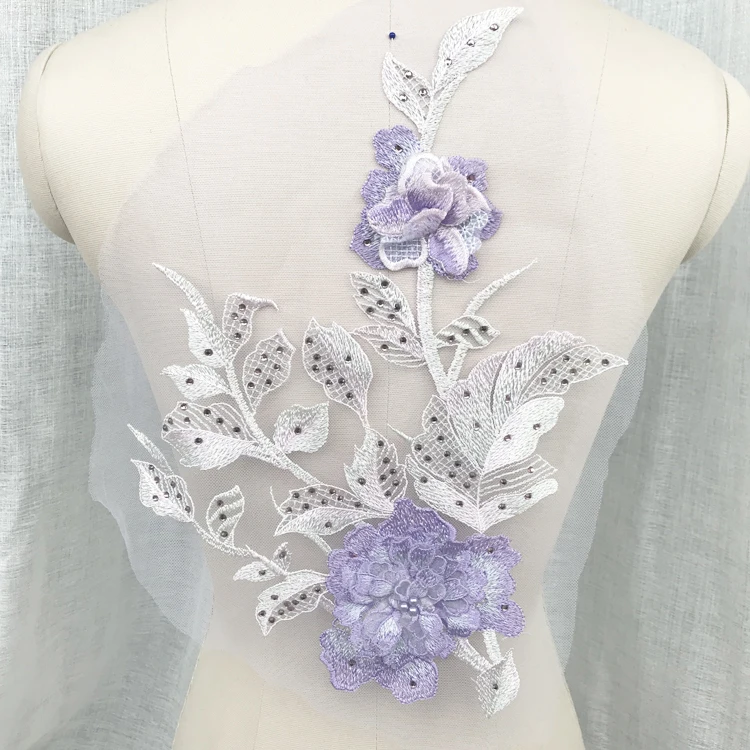Exquisite beaded Lace Paste Fower Lace Patch Appique Wedding Dress Decoration DIY Sewing Accessories 1PIECE
Exquisite beaded Lace Paste Fower Lace Patch Appique Wedding Dress Decoration DIY Sewing Accessories 1PIECE