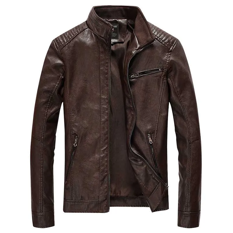 Spring Autumn PU Leather Jacket Men Casual Jacket Jacket Stand Collar with Zipper Pocket OUTWEAR Coat Plus Size M-5XL
Spring Autumn PU Leather Jacket Men Casual Jacket Jacket Stand Collar with Zipper Pocket OUTWEAR Coat Plus Size M-5XL
