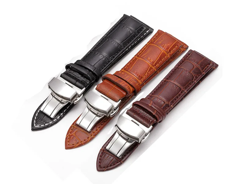 3 Color Luxury Classic Genuine Leather Strap Wholesale&Retail Men&Women WatchBand Push-Button Hidden Clasp Size 14/16/18/20/22mm
3 Color Luxury Classic Genuine Leather Strap Wholesale&Retail Men&Women WatchBand Push-Button Hidden Clasp Size 14/16/18/20/22mm