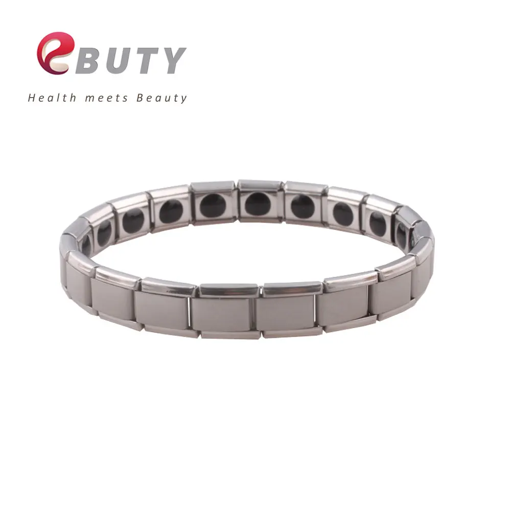 EBUTY Fashion Silver Bracelet Stainless Steel Sport Bangle Energy Health Bracelets with 20 Germanium Stone Package Box 10pcs/lot
EBUTY Fashion Silver Bracelet Stainless Steel Sport Bangle Energy Health Bracelets with 20 Germanium Stone Package Box 10pcs/lot
