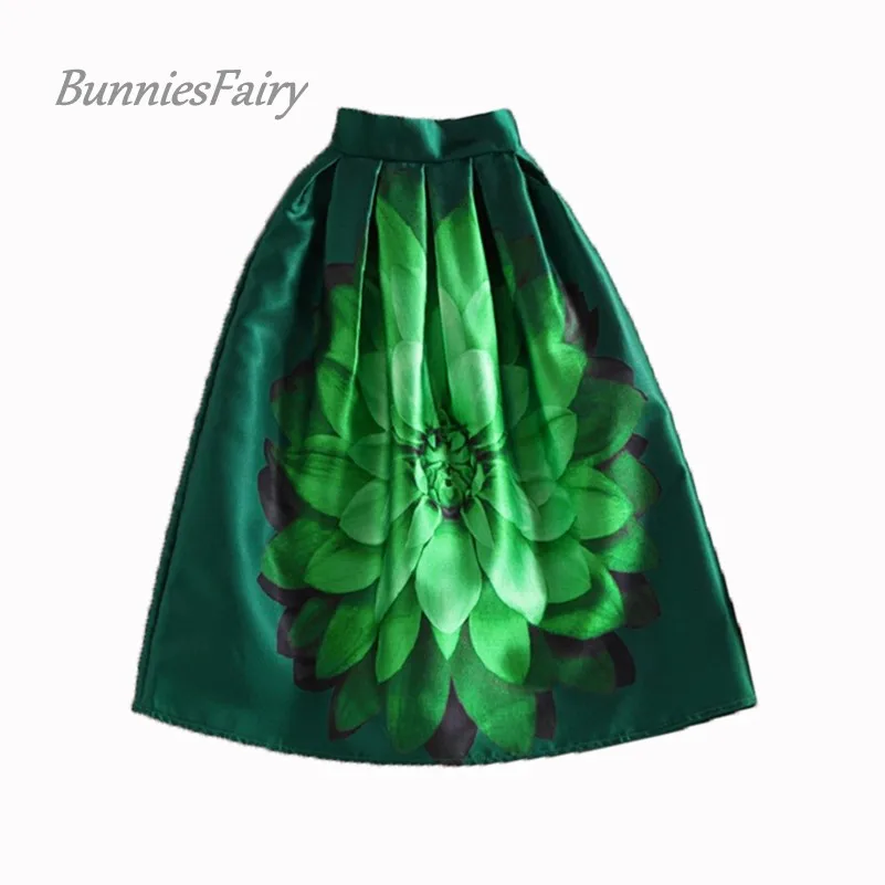 BunniesFairy Autumn Audrey Hepburn Vintage Female Retro Flower Floral Print High Waist Pleated Long Midi Skirt Green Color Saias
BunniesFairy Autumn Audrey Hepburn Vintage Female Retro Flower Floral Print High Waist Pleated Long Midi Skirt Green Color Saias