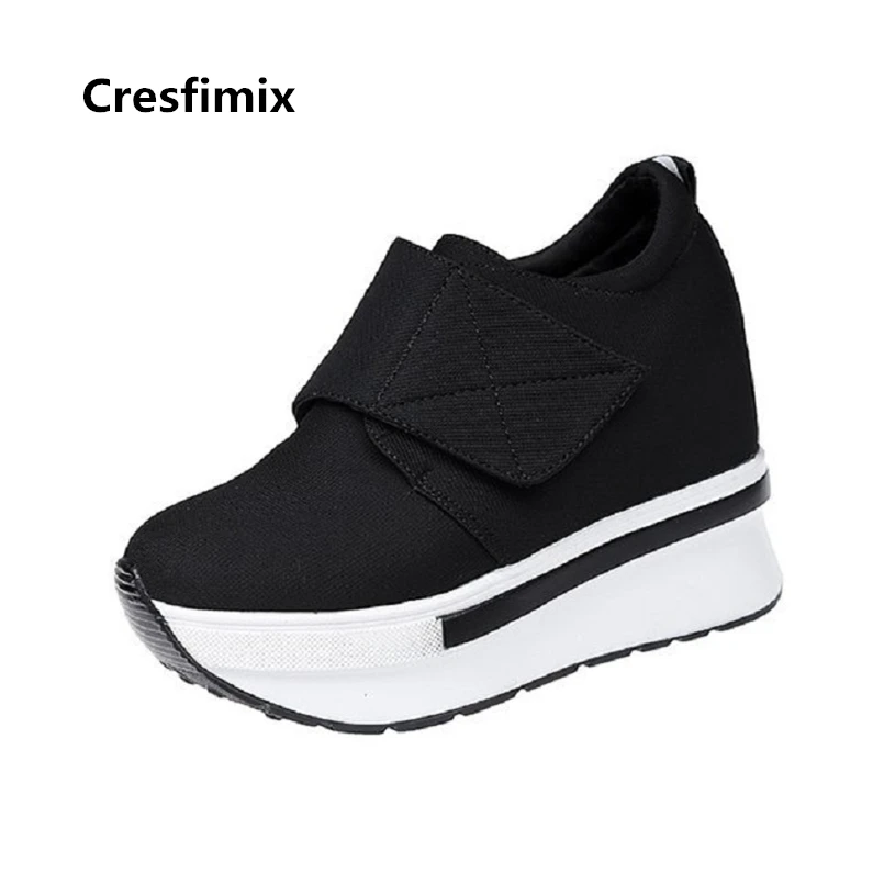 Cresfimix sapatos femininas women fashion comfortable flat platform sheos lady cute black hook look height increased shoes b2665
Cresfimix sapatos femininas women fashion comfortable flat platform sheos lady cute black hook look height increased shoes b2665