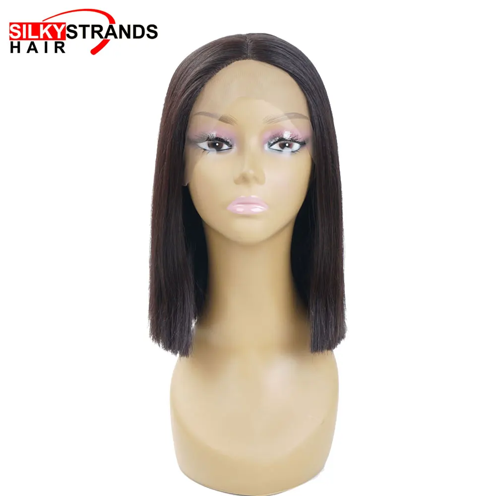 Silky Strands Synthetic Front Lace Wigs For African Women Middle Part Silky Straight Wig Short Heat Resistant Fiber
Silky Strands Synthetic Front Lace Wigs For African Women Middle Part Silky Straight Wig Short Heat Resistant Fiber