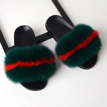 Women Summer Slipper Fox Fur Slides Beach Sandals Slip On Flip Flop Outdoor Slippers Lady Fashion Slides Flat Heel Plus Size
Women Summer Slipper Fox Fur Slides Beach Sandals Slip On Flip Flop Outdoor Slippers Lady Fashion Slides Flat Heel Plus Size