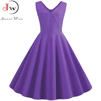 Elegant Solid Color Summer Dress Women 2019 Casual Sleeveless V Neck Midi Vintage Party Office Dress Robe Femme Plus Size
Elegant Solid Color Summer Dress Women 2019 Casual Sleeveless V Neck Midi Vintage Party Office Dress Robe Femme Plus Size