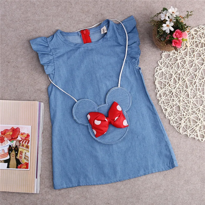 Cute Princess Girl Kids Ruffles Denim Dress Toddlers Children Minnie Cartoon Mouse Bow Tie Casual Birthday Blue Dresses Clothes
Cute Princess Girl Kids Ruffles Denim Dress Toddlers Children Minnie Cartoon Mouse Bow Tie Casual Birthday Blue Dresses Clothes