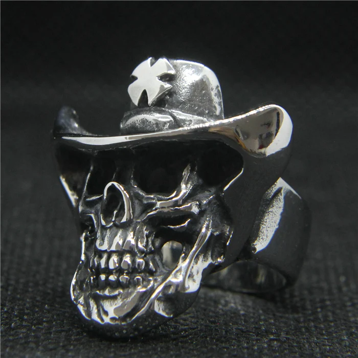 Drop Ship Cowboy Hat Jesus Cross Skull Ring 316L Stainless Steel Mens Fashion Skull Biker Ring
Drop Ship Cowboy Hat Jesus Cross Skull Ring 316L Stainless Steel Mens Fashion Skull Biker Ring