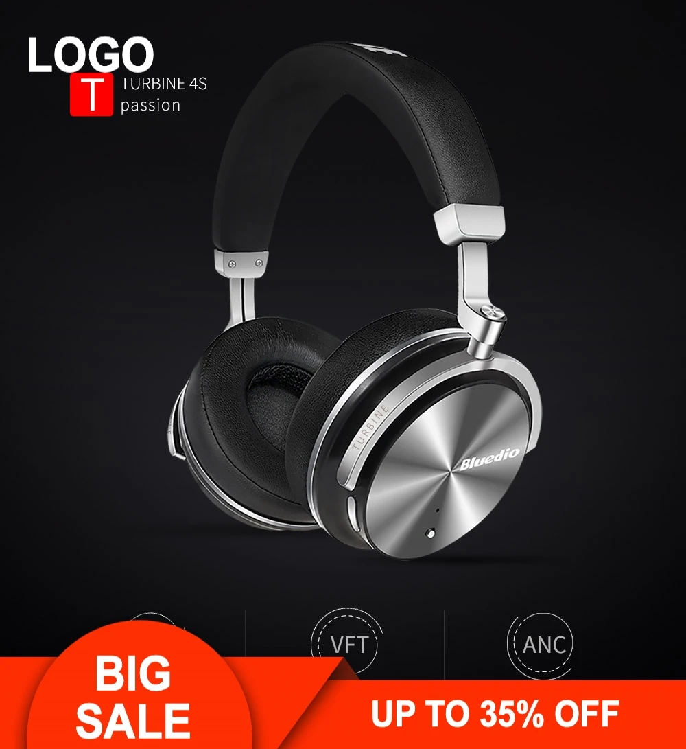 Original Bluedio T4S bluetooth headphones with microphone ANC active noise cancelling wireless headset
Original Bluedio T4S bluetooth headphones with microphone ANC active noise cancelling wireless headset