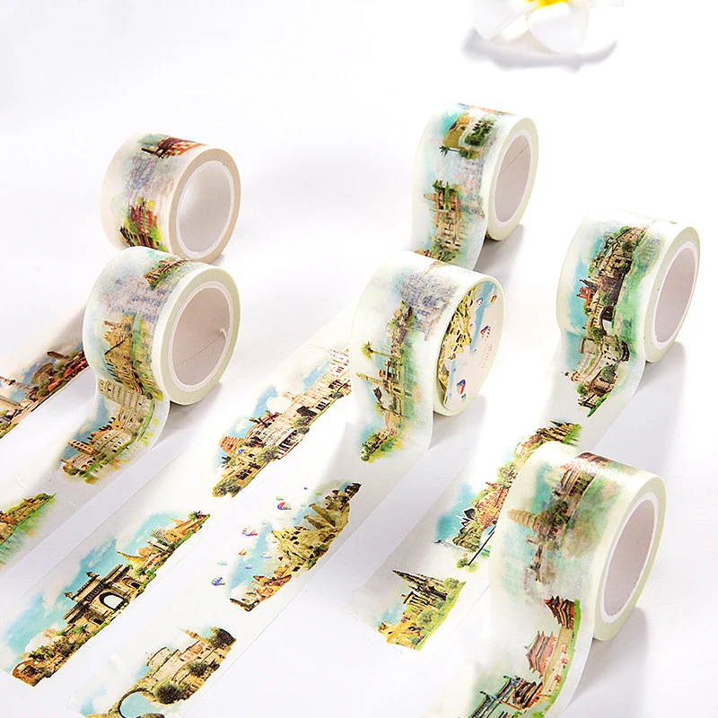 City tourism Decorative Washi Tape Cute 30mm*8m Masking Tape Hand-painted DIY Scrapbooking Sticker Label School Supplies
City tourism Decorative Washi Tape Cute 30mm*8m Masking Tape Hand-painted DIY Scrapbooking Sticker Label School Supplies