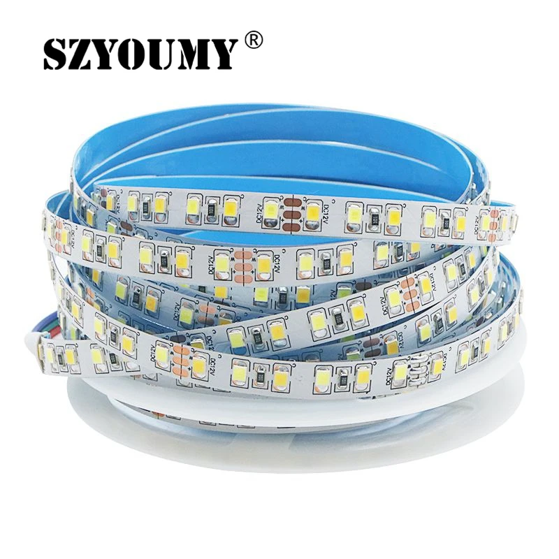 SZYOUMY DC12V Dual White Color LED Strip 2835 SMD 120LED/m WW/CW CCT LED Tape Color Temperature Adjustable Strip
SZYOUMY DC12V Dual White Color LED Strip 2835 SMD 120LED/m WW/CW CCT LED Tape Color Temperature Adjustable Strip