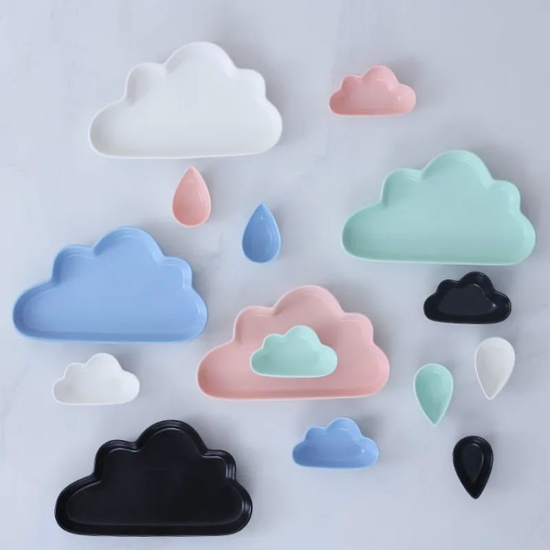 1pc Creative Ceramics Cartoon Cloud Matte Scrub Breakfast Plate Styling Plate Bread Dish Rain Drops Dim Spicy Dish with Gift Box
1pc Creative Ceramics Cartoon Cloud Matte Scrub Breakfast Plate Styling Plate Bread Dish Rain Drops Dim Spicy Dish with Gift Box