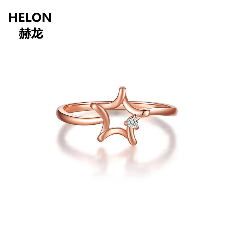 Solid 14k Rose Gold SI/H Full Cut Natural Diamonds Women Ring Engagement Wedding Ring Unique Star
Solid 14k Rose Gold SI/H Full Cut Natural Diamonds Women Ring Engagement Wedding Ring Unique Star