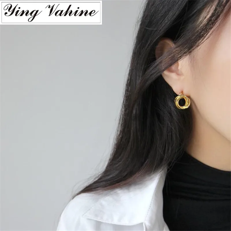 ying Vahine Luxury Brand 925 Sterling Silver Jewelry Multilayer Circle Stud Earrings for Women pendientes mujer moda 2018
ying Vahine Luxury Brand 925 Sterling Silver Jewelry Multilayer Circle Stud Earrings for Women pendientes mujer moda 2018