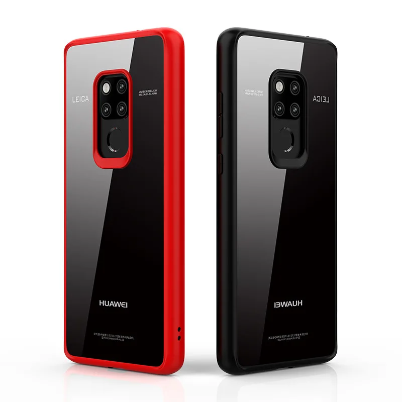 

Para Huawei Companheiro 20 Pro Caso Volta Transparente Quadro Silicone Macio Huawei Mate20 Moda Prova Choque Tampa Telefone Fino