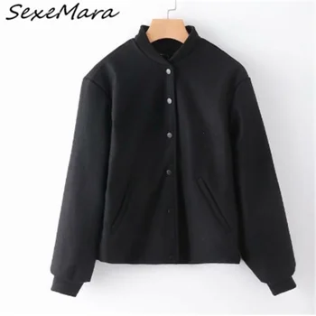 Casual Winter Bomber Jacket Women Loose Regual Fashion Black Bomber Jacket Plus Size 2019
Casual Winter Bomber Jacket Women Loose Regual Fashion Black Bomber Jacket Plus Size 2019