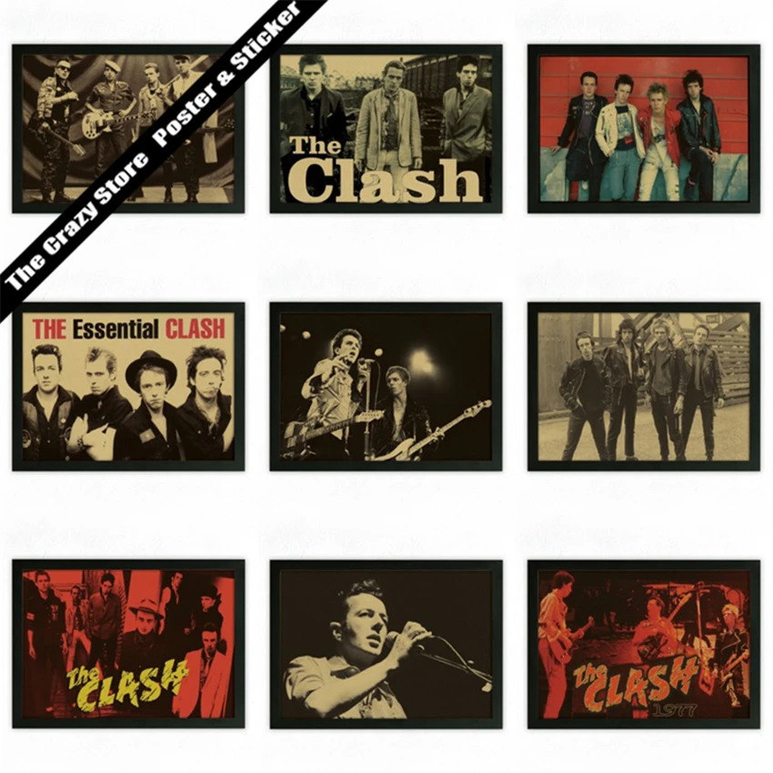The Clash rock theatrical poster retro nostalgia kraft paper decorative painting wall sticker 42X30cm
The Clash rock theatrical poster retro nostalgia kraft paper decorative painting wall sticker 42X30cm
