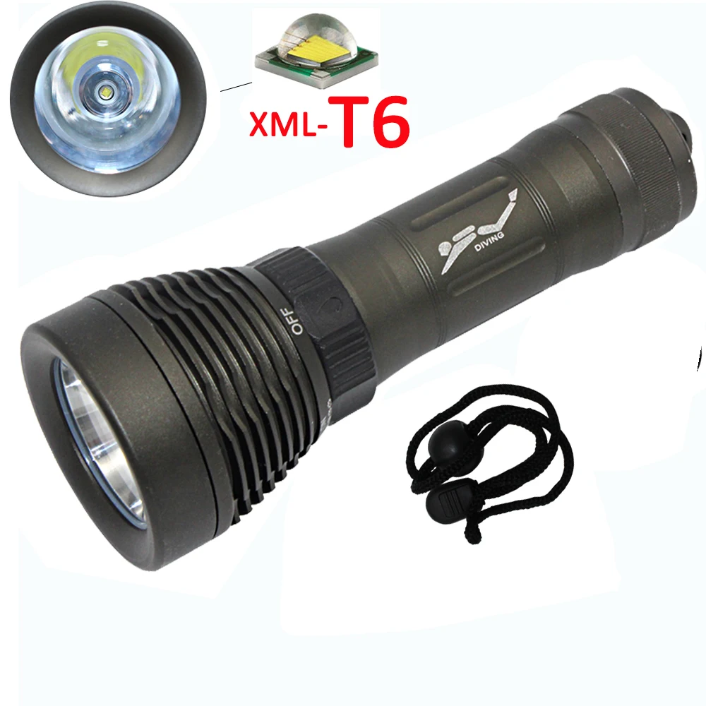 Underwater Scuba Diving Flashlight XML T6 LED Waterproof Torch Light Lamp Dive Linternas
Underwater Scuba Diving Flashlight XML T6 LED Waterproof Torch Light Lamp Dive Linternas