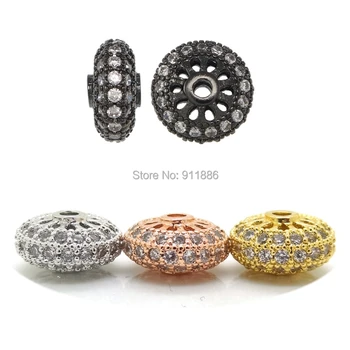 2016 Jewelry Flat Disc Beads With Pave Clear Crystal Cubic Zirconia Metal Bead Fit DIY Charm Bracelets Jewelry Spacer Beads
2016 Jewelry Flat Disc Beads With Pave Clear Crystal Cubic Zirconia Metal Bead Fit DIY Charm Bracelets Jewelry Spacer Beads