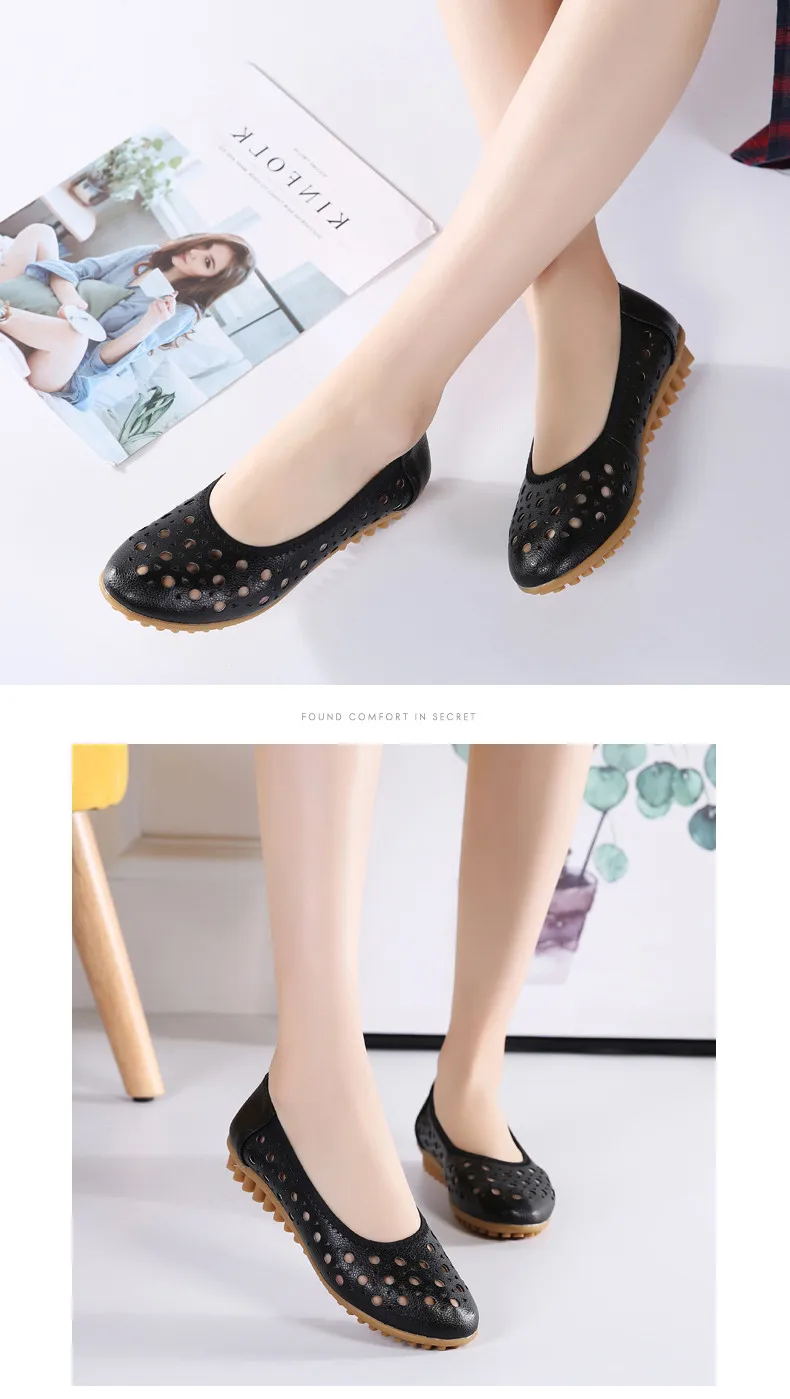 CAGILKZEL Shoes Women Flats 2019 Loafers Woman Genuine Leather Female Moccasins Ladies Ballerina Flats Shoes creepers (9)