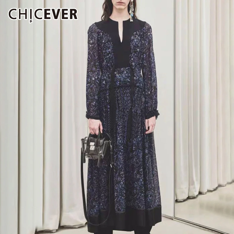 CHICEVER Autumn Korean A Line Dresses For Women O Neck Long Sleeve Print High Waist Ankle-length The Dress Female Fashion New
CHICEVER Autumn Korean A Line Dresses For Women O Neck Long Sleeve Print High Waist Ankle-length The Dress Female Fashion New