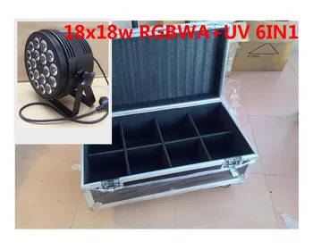 8 unids 18x18 W LED Par Luces con 1 flight case 6in1 rgbwa uv llevo la luz de par
8 unids 18x18 W LED Par Luces con 1 flight case 6in1 rgbwa uv llevo la luz de par