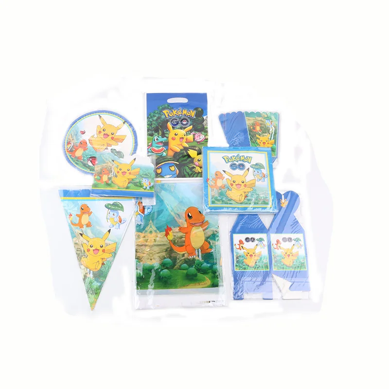 73pcs/lot pokemon go theme children's birthday party invitation card banner flag plate meal cup set
73pcs/lot pokemon go theme children's birthday party invitation card banner flag plate meal cup set