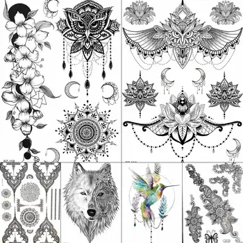GoldOcean Owl Bracelet Chains Flower Boho Fake Jewels Temporary Tattoos Women Girl Black India Tattoo Body Large Arm Tatoo Paper
GoldOcean Owl Bracelet Chains Flower Boho Fake Jewels Temporary Tattoos Women Girl Black India Tattoo Body Large Arm Tatoo Paper