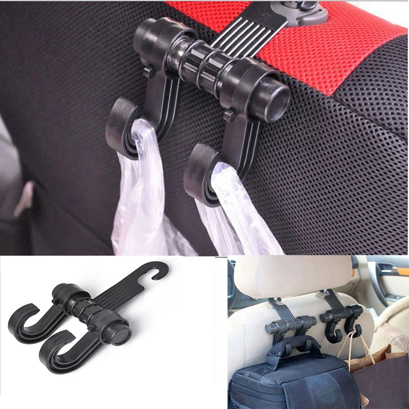 

1 PC Clips Car Seat Hook Auto Headrest Hanger Bag Holder for Car Bag Purse Cloth Grocery Storage Auto Fastener Accessries Hot