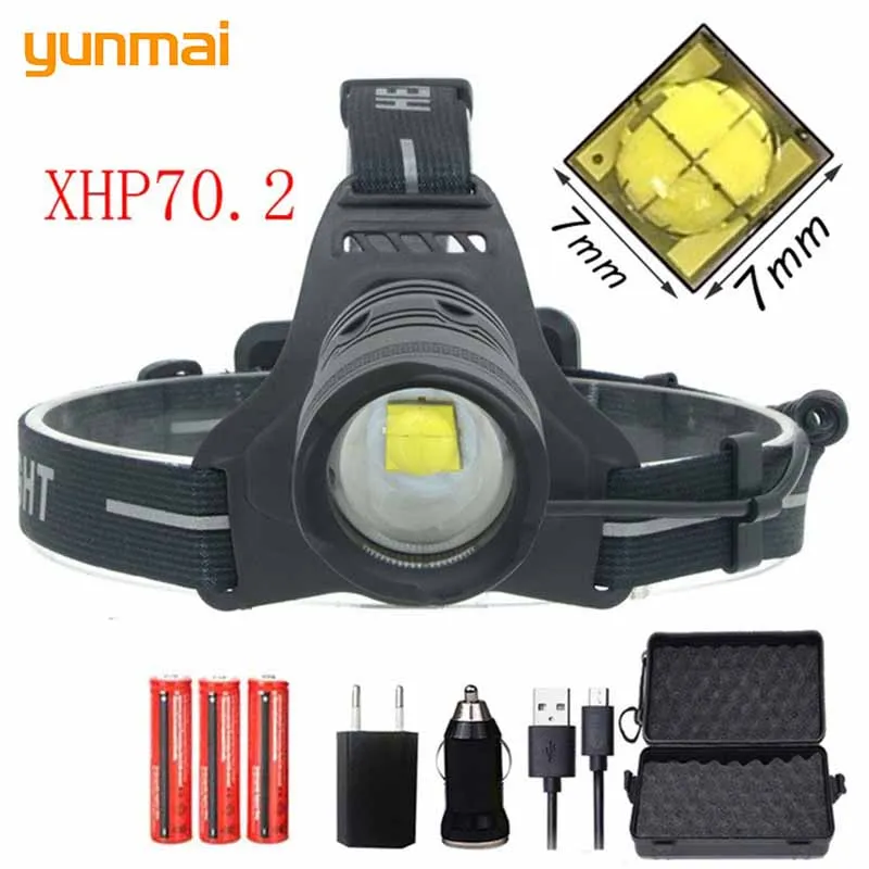 2019 yunmai NEW superbright 32W Original XHP70.2 power Headlight Led headlamp 45000lm powerful head lamp zoom Head light lantern
2019 yunmai NEW superbright 32W Original XHP70.2 power Headlight Led headlamp 45000lm powerful head lamp zoom Head light lantern