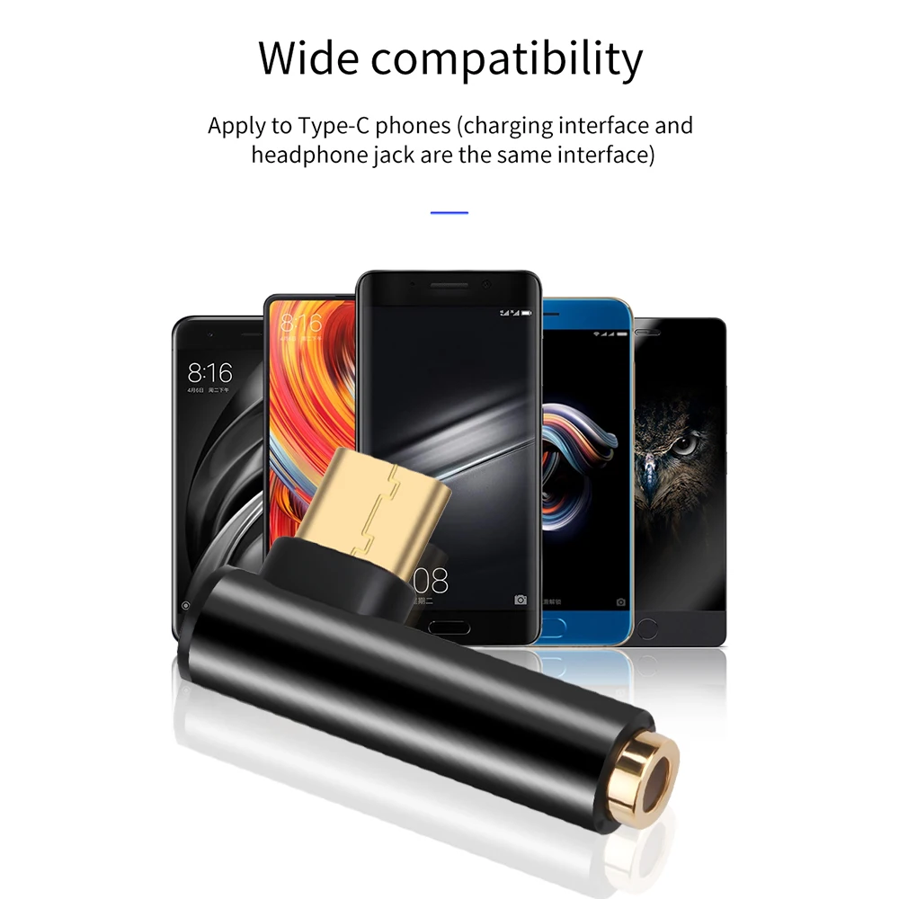 New Type C To 3.5mm Jack Earphone Charging Converter USB Type-C Audio Adapter for Xiaomi 6 Huawei P10 Mate 20 Type C Phones
New Type C To 3.5mm Jack Earphone Charging Converter USB Type-C Audio Adapter for Xiaomi 6 Huawei P10 Mate 20 Type C Phones